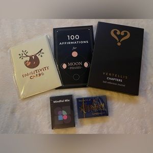 Self reflection, moon affirmations, pawsitivity, kindness, and mindful cards